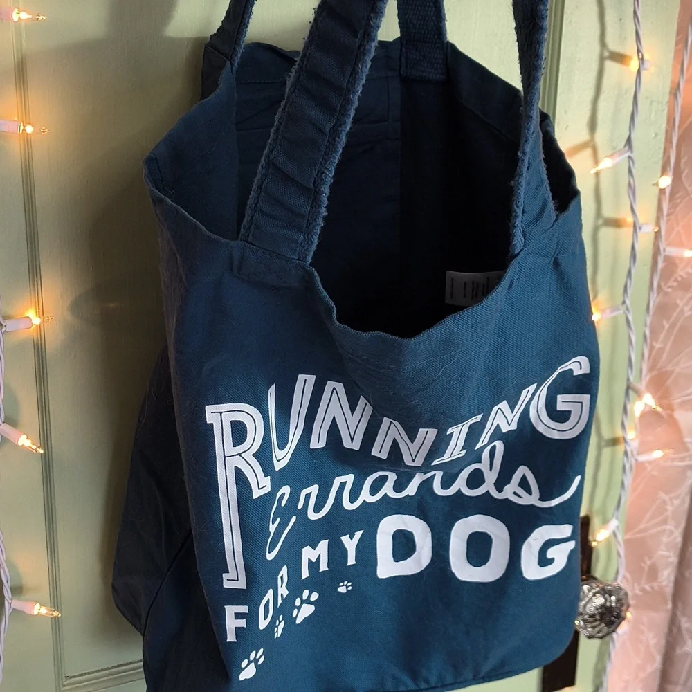 Dog - Signature Running Errands For My Dog Tote Dusty Country Blue